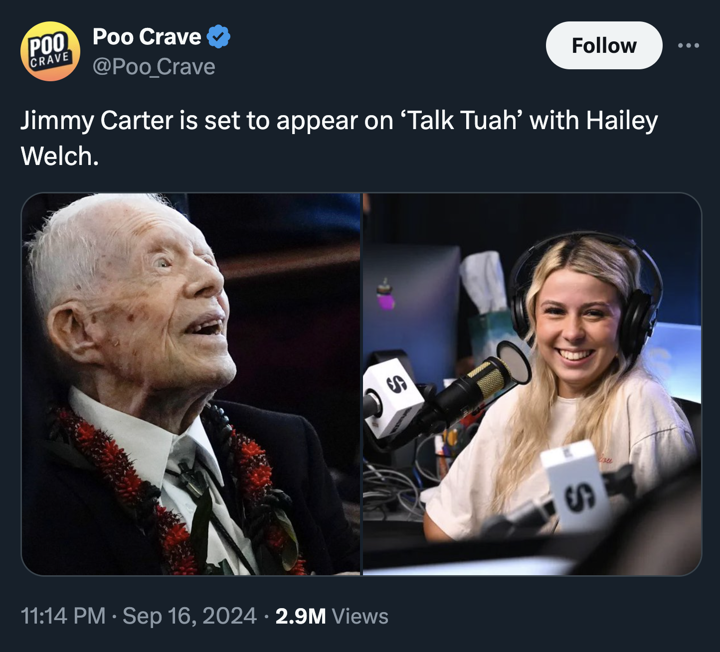 jimmy carter kamala harris - Poo Poo Crave Crave Jimmy Carter is set to appear on 'Talk Tuah' with Hailey Welch. S 2.9M Views S